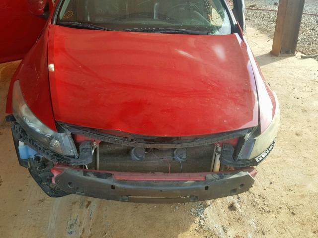 1HGCS22878A003894 - 2008 HONDA ACCORD EXL RED photo 7