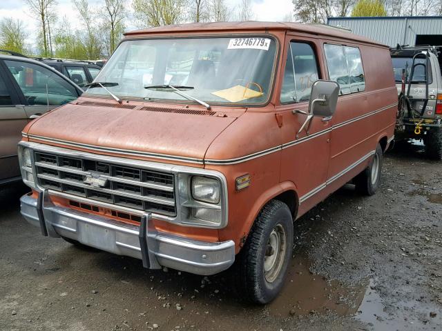 CGL2597105352 - 1979 CHEVROLET VAN BROWN photo 2