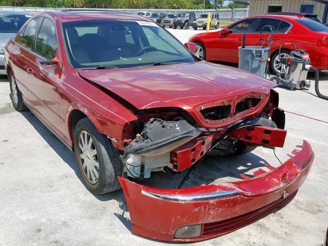 1LNHM86S04Y603287 - 2004 LINCOLN LS RED photo 1