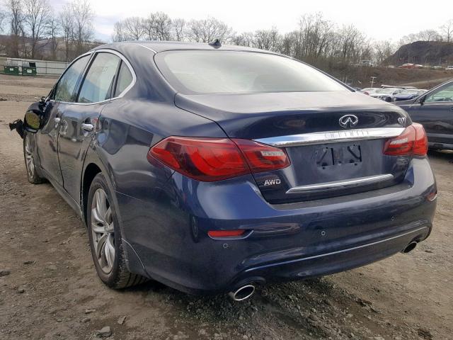 JN1BY1AR9KM585681 - 2019 INFINITI Q70 3.7 LU BLUE photo 3