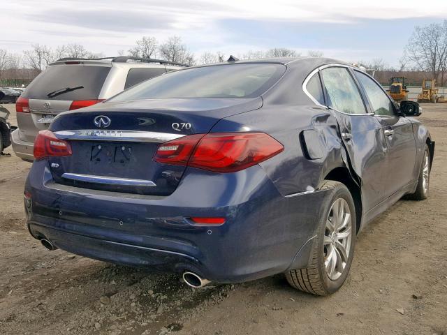 JN1BY1AR9KM585681 - 2019 INFINITI Q70 3.7 LU BLUE photo 4