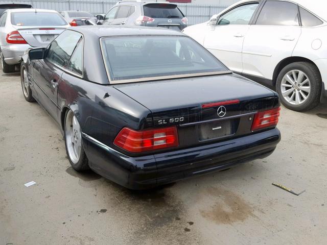 WDBFA76F0WF169662 - 1998 MERCEDES-BENZ SL 600 BLACK photo 3