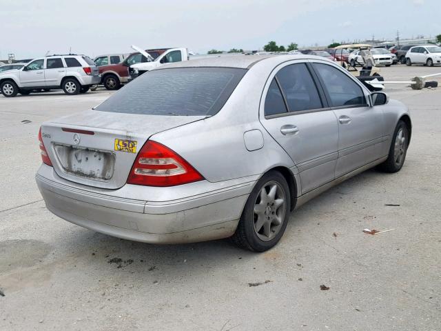 WDBRF61J83F372055 - 2003 MERCEDES-BENZ C 240 SILVER photo 4