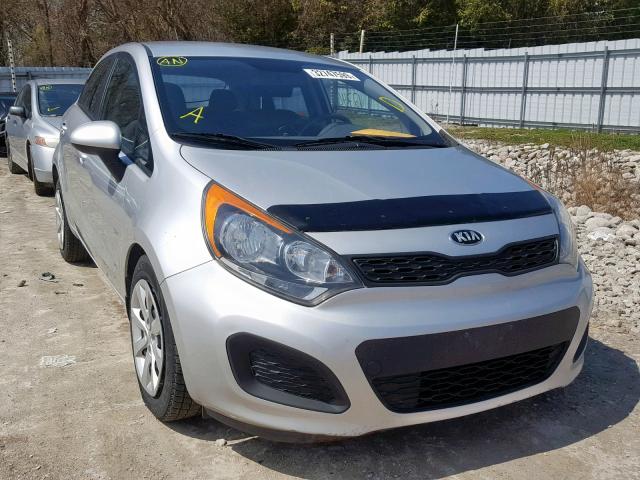 KNADM5A38E6901078 - 2014 KIA RIO LX SILVER photo 1