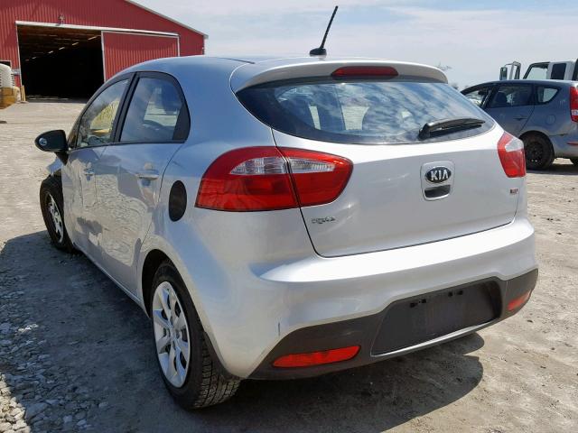 KNADM5A38E6901078 - 2014 KIA RIO LX SILVER photo 3