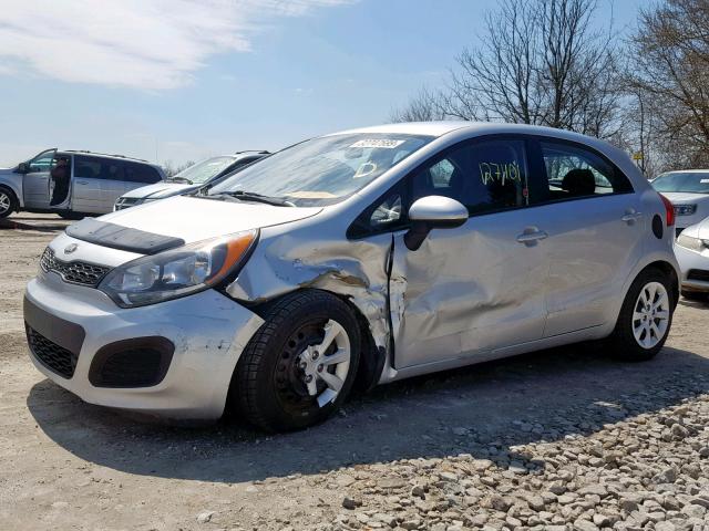 KNADM5A38E6901078 - 2014 KIA RIO LX SILVER photo 9