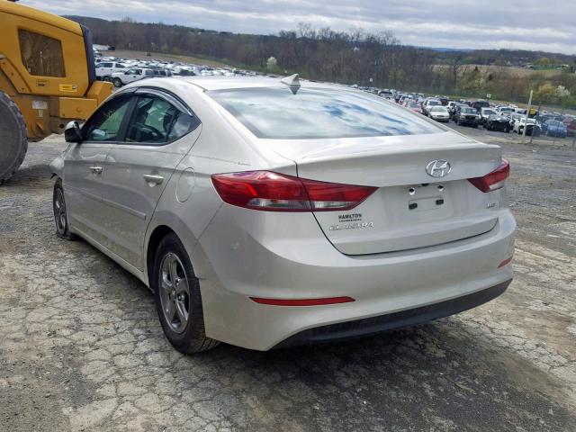 5NPD94LA7HH123232 - 2017 HYUNDAI ELANTRA EC BEIGE photo 3