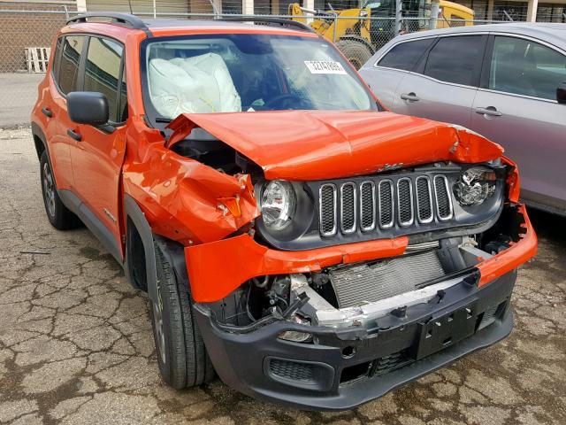 ZACCJAAB9HPF75249 - 2017 JEEP RENEGADE S ORANGE photo 1