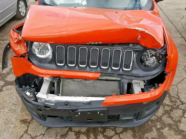 ZACCJAAB9HPF75249 - 2017 JEEP RENEGADE S ORANGE photo 7