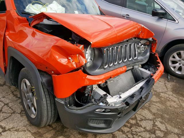 ZACCJAAB9HPF75249 - 2017 JEEP RENEGADE S ORANGE photo 9