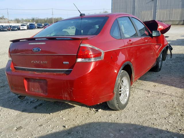 1FAHP3GN0AW162135 - 2010 FORD FOCUS SES RED photo 4