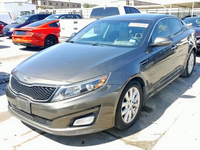 5XXGN4A72EG310563 - 2014 KIA OPTIMA EX BROWN photo 2