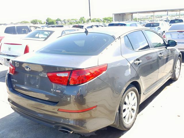 5XXGN4A72EG310563 - 2014 KIA OPTIMA EX BROWN photo 4