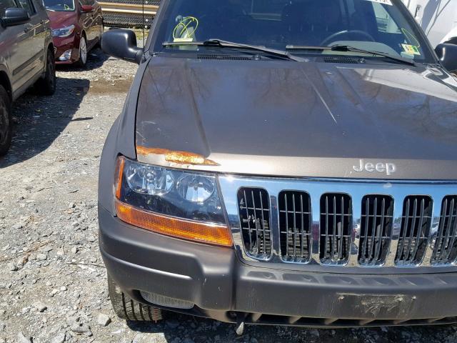 1J4GW48S8YC362835 - 2000 JEEP GRAND CHER GRAY photo 9