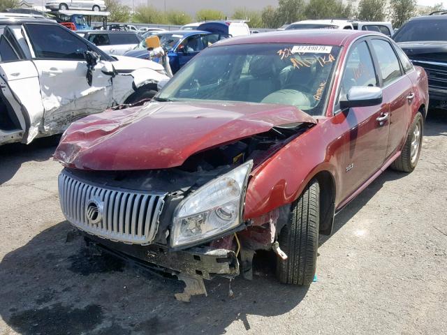 1MEHM42W88G602498 - 2008 MERCURY SABLE PREM MAROON photo 2