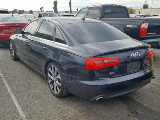 WAUGFAFC8DN017929 - 2013 AUDI A6 PREMIUM BLUE photo 3