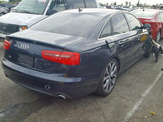 WAUGFAFC8DN017929 - 2013 AUDI A6 PREMIUM BLUE photo 4