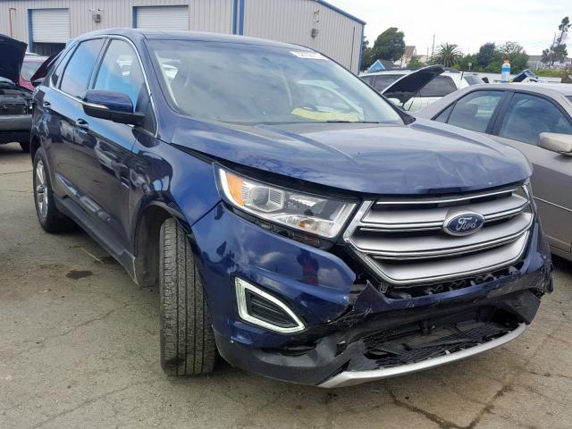 2FMPK3J97GBC43140 - 2016 FORD EDGE SEL BLUE photo 1