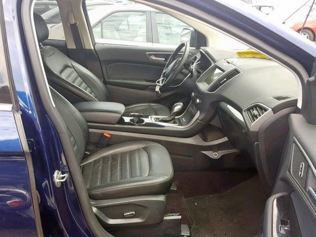 2FMPK3J97GBC43140 - 2016 FORD EDGE SEL BLUE photo 5