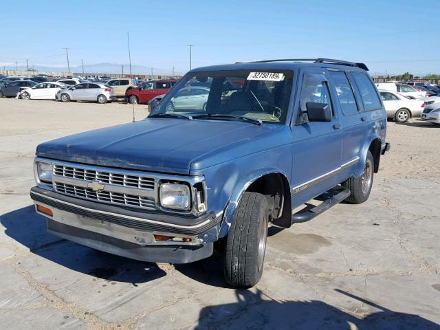 1GNCS13W3N2218594 - 1992 CHEVROLET BLAZER S10 BLUE photo 2