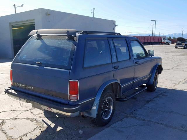 1GNCS13W3N2218594 - 1992 CHEVROLET BLAZER S10 BLUE photo 4