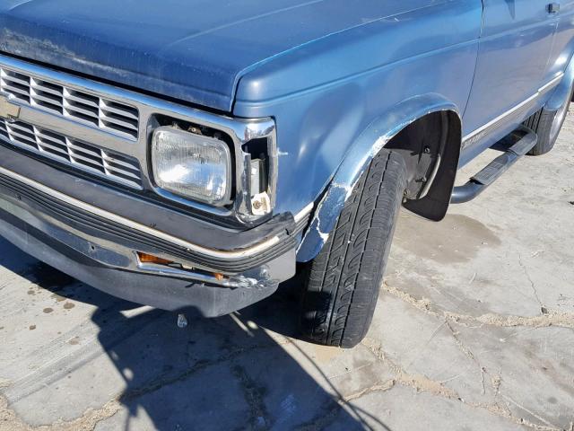 1GNCS13W3N2218594 - 1992 CHEVROLET BLAZER S10 BLUE photo 9