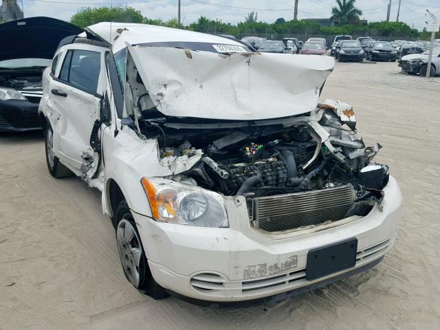 1B3HB28B87D126514 - 2007 DODGE CALIBER WHITE photo 1