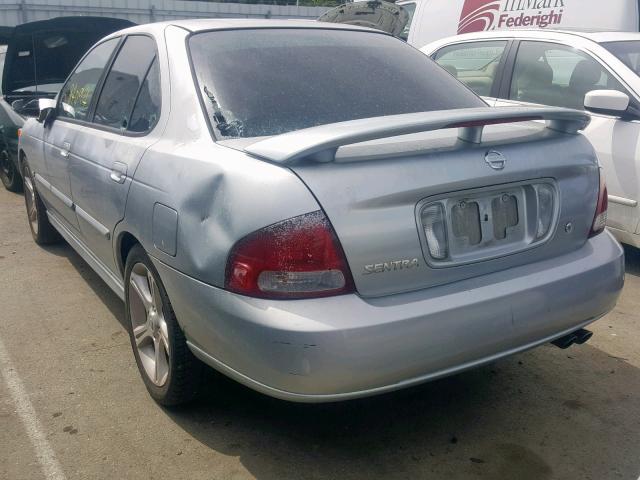 3N1AB51D72L715458 - 2002 NISSAN SENTRA SE- SILVER photo 3