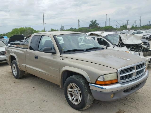 1B7GL42N12S581179 - 2002 DODGE DAKOTA SLT TAN photo 1