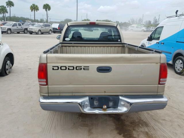 1B7GL42N12S581179 - 2002 DODGE DAKOTA SLT TAN photo 9