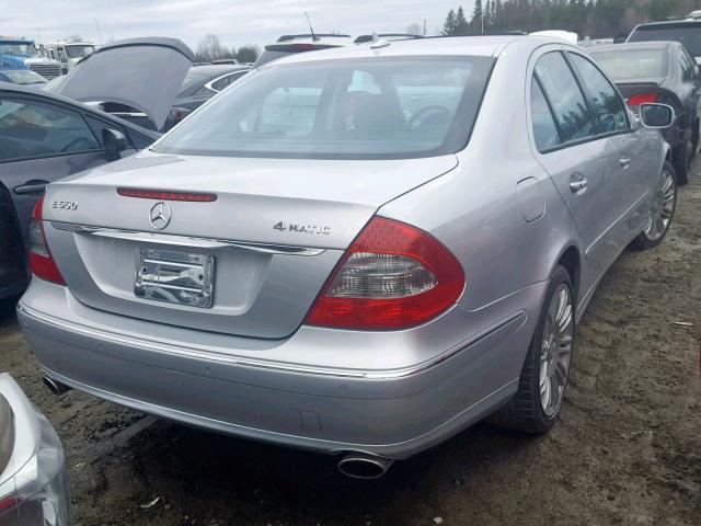 WDBUF90X48B284796 - 2008 MERCEDES-BENZ E 550 4MAT SILVER photo 4