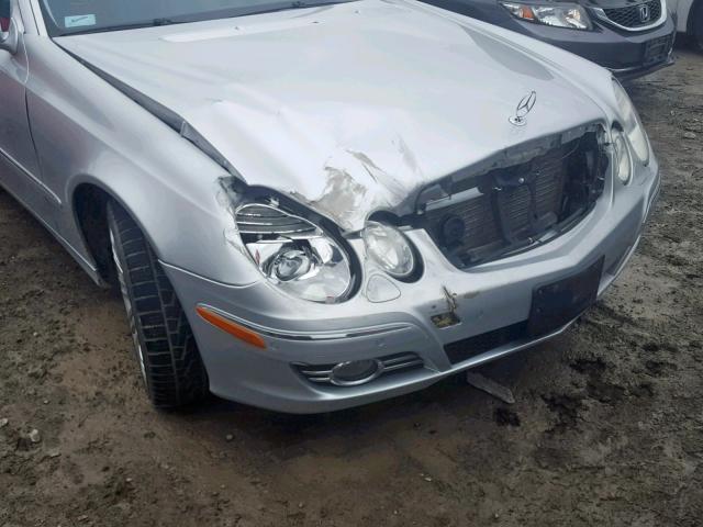 WDBUF90X48B284796 - 2008 MERCEDES-BENZ E 550 4MAT SILVER photo 9