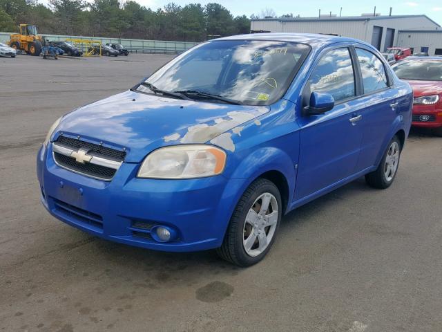 KL1TG56E79B389611 - 2009 CHEVROLET AVEO LT BLUE photo 2