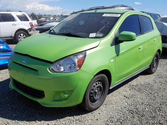 ML32A3HJXEH008400 - 2014 MITSUBISHI MIRAGE DE GREEN photo 2