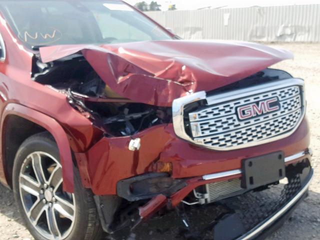 1GKKNXLS8JZ156837 - 2018 GMC ACADIA DEN RED photo 9