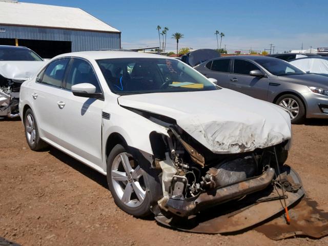 1VWBP7A37DC051163 - 2013 VOLKSWAGEN PASSAT SE WHITE photo 1