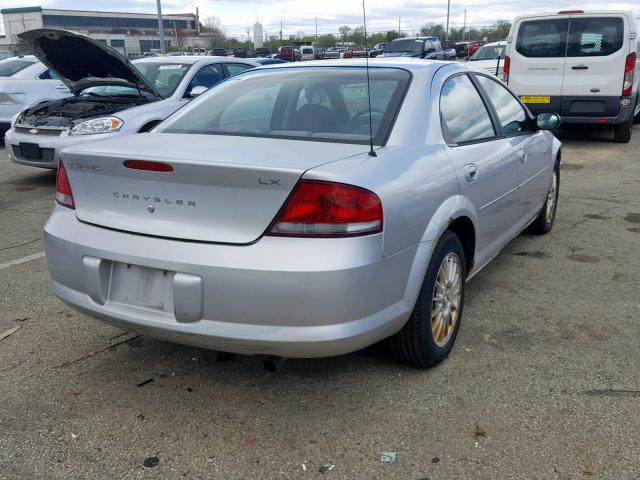 1C3EL46X34N208170 - 2004 CHRYSLER SEBRING LX SILVER photo 4