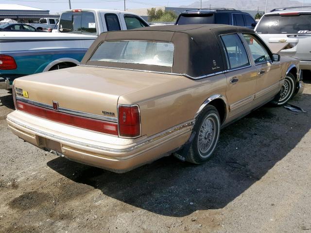1LNCM82W9MY746841 - 1991 LINCOLN TOWN CAR S GOLD photo 4
