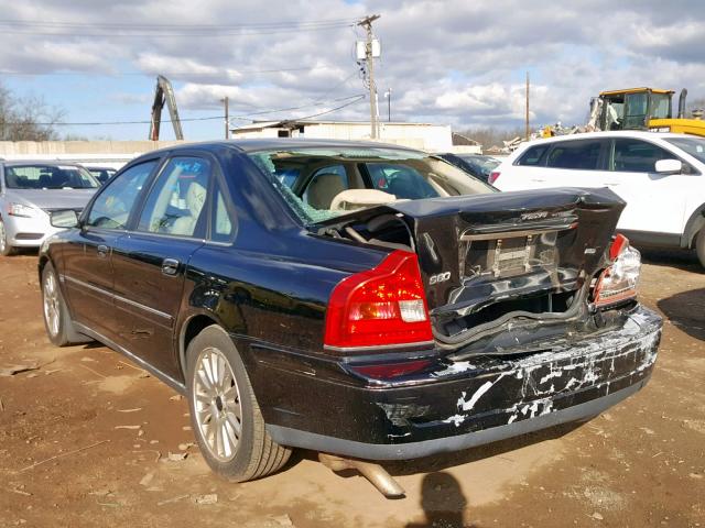 YV1TS92D541357602 - 2004 VOLVO S80 BLACK photo 3