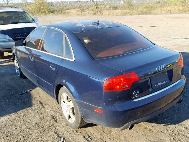 WAUAF68E95A509265 - 2005 AUDI A4 2.0T BLUE photo 3