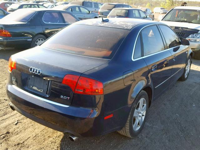 WAUAF68E95A509265 - 2005 AUDI A4 2.0T BLUE photo 4