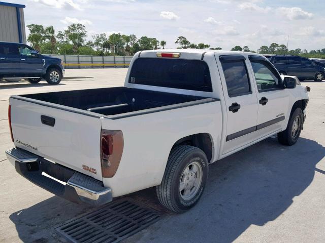 1GTCS136248107555 - 2004 GMC CANYON WHITE photo 4