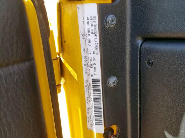 1J4FA69S64P710378 - 2004 JEEP WRANGLER / YELLOW photo 10