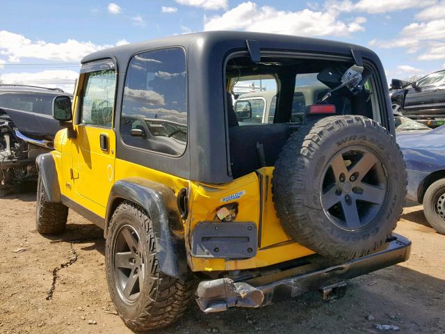 1J4FA69S64P710378 - 2004 JEEP WRANGLER / YELLOW photo 3