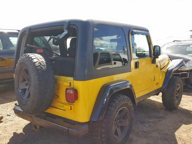 1J4FA69S64P710378 - 2004 JEEP WRANGLER / YELLOW photo 4