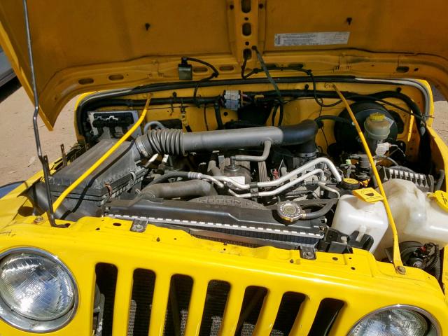 1J4FA69S64P710378 - 2004 JEEP WRANGLER / YELLOW photo 7