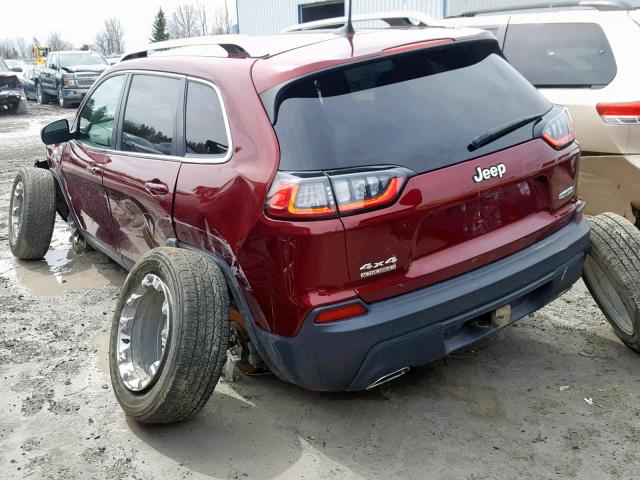 1C4PJMCX2KD163269 - 2019 JEEP CHEROKEE L RED photo 3