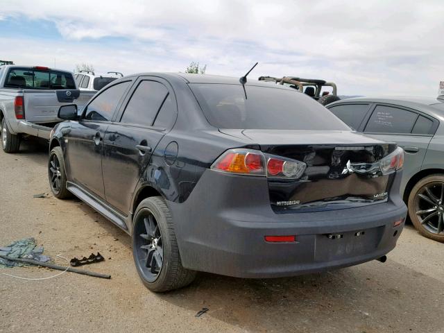 JA32U1FU2AU033572 - 2010 MITSUBISHI LANCER DE BLACK photo 3