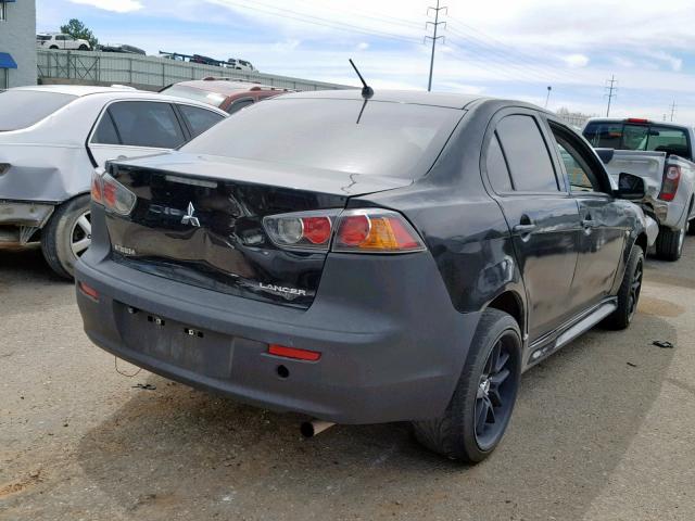 JA32U1FU2AU033572 - 2010 MITSUBISHI LANCER DE BLACK photo 4