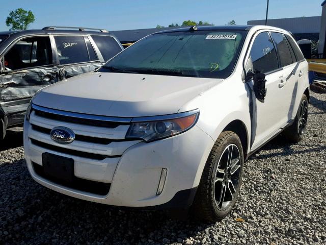 2FMDK3JCXDBB30664 - 2013 FORD EDGE SEL WHITE photo 2